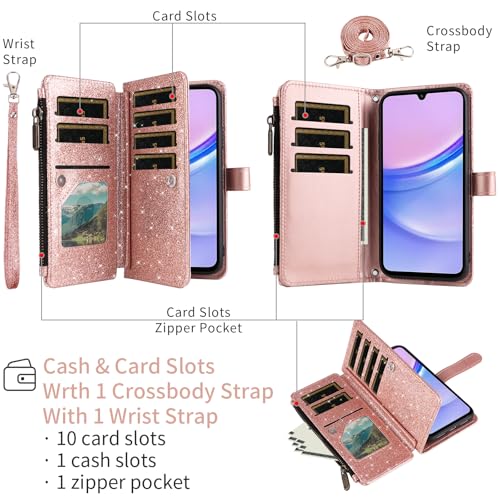 Étui de téléphone A15 Asuwish SFC30 US coque de protection or rose - 2