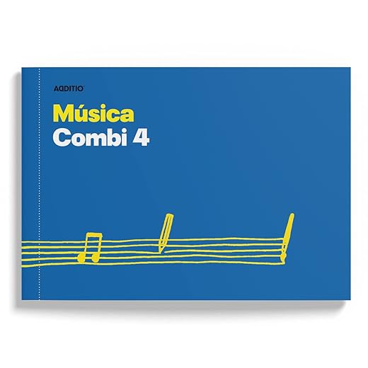 Additio Cuaderno De Música Combi 4 Pentagramas 20Mm + Anotaciones - Azul