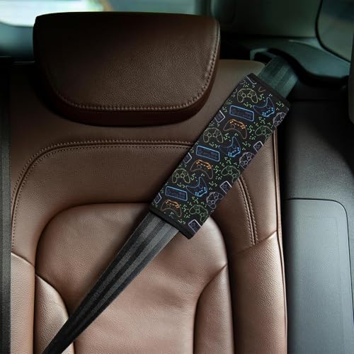 Image of YR Seat Belt Cover for Kids, Soft Comfort Seat Belt Cushion for Children, Cute Cartoon Pattern Car Seat Belt Pads Cover for Girls and Boys, 1 Pack (Game)