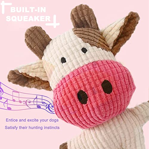 Juguete para perro de peluche con chirriador (vaca) miniatura 2