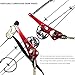 INJOER Archery Compound Bow Press Portable Hand Held Bow Accessories for Compound Bow & Crossbow Aluminum Alloy Ratchet Bow Press Open Tool for Bow String Silencers Replacement (Red)