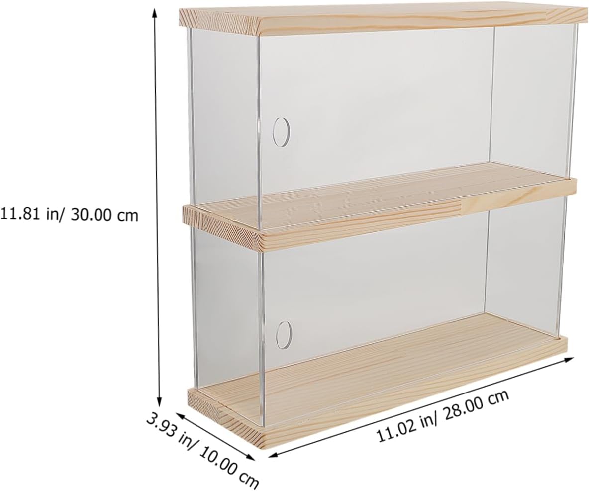 OUNONA Unique Design Acrylic Display Box Doll Rack Model Rack Figurine Display Shelf