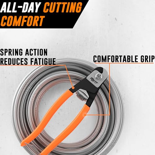 Mutt Tools Steel Cable Cutters – Cable Cutters Heavy Duty for Steel Wire Rope – Cuts Wire Up to 5/32” in Diameter – Cuts Railing, Bicycle Brake Lines and Trucker Seals - Thumbnail 5