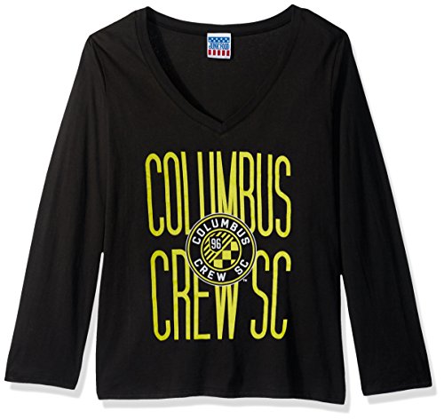 Junk Food MLS Columbus Crew Women's Long Sleeve Tee, Medium, Black