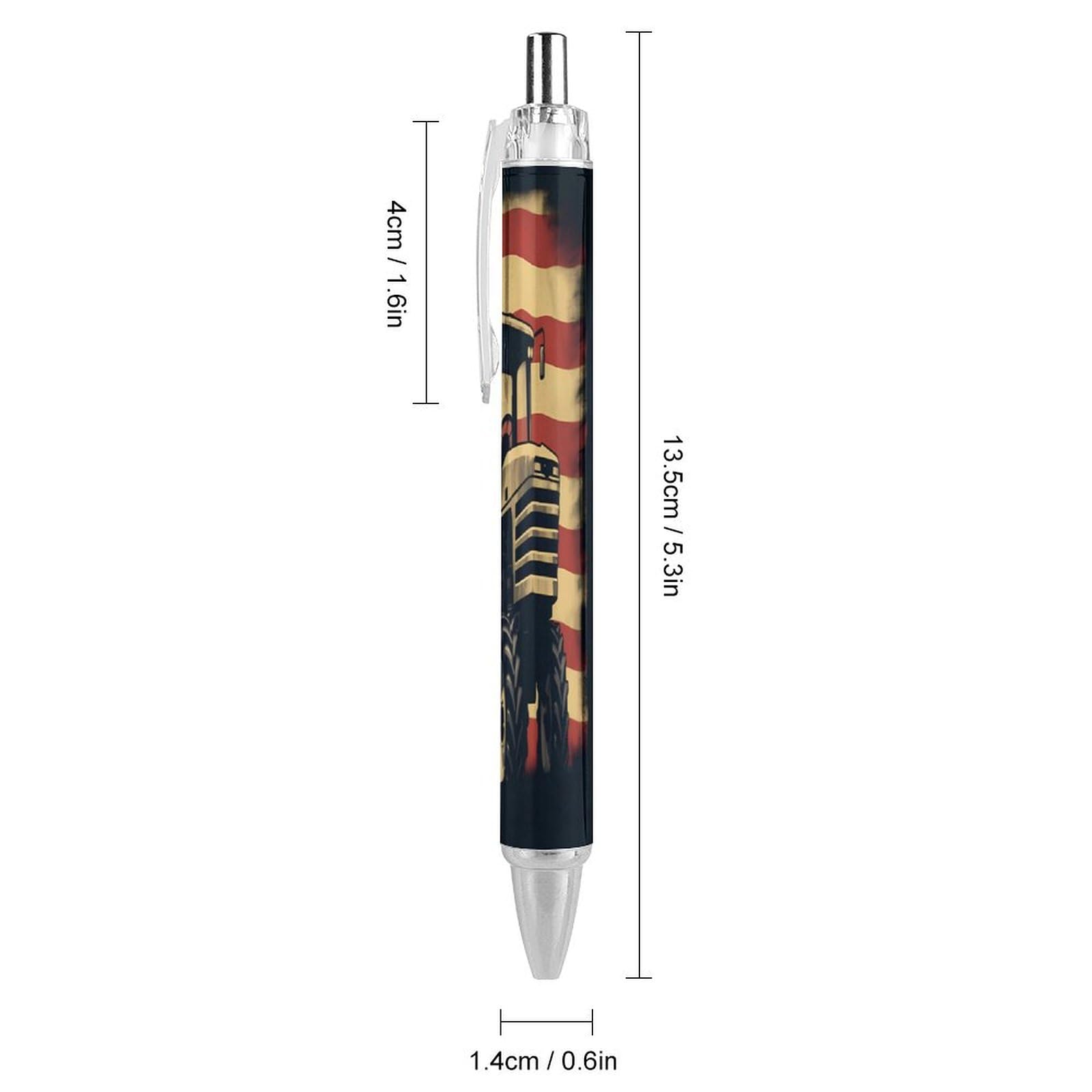 Bolígrafo Vintage Con Bandera De USA Y Canadá - Punta Fina 0.5 Mm, Retráctil, Ideal Para Oficina O Regalo