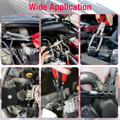 Image of BETOOLL Hose Clamp Pliers 16PCS, Hose Clamp Removal Tool Kit with Long Reach & Flexible Wire Tools for Radiator, Heater, Coolant & Water Hoses