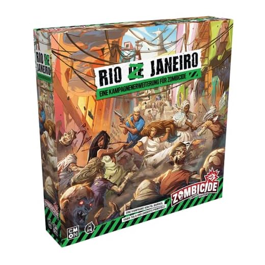 CMON, Zombicide 2. Edition – Rio Z Janeiro, Erweiterung, Kennerspiel, Dungeon Crawler, 1-6 Spieler, Ab 14+ Jahren, 60 Minuten, Deutsch, Mehrfarbig, Bunt