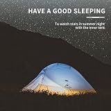Naturehike Cloud-up 2 Upgrade Ultralekki Namiot, dla 2 Osób, 3-4 Sezony na Kemping, Wędrówki (10D żółty)