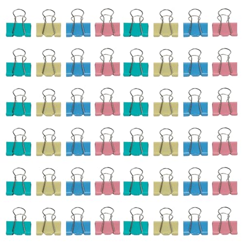 48���� �_�u���N���b�v �J���t�� ���̓O���b�v �o�C���_�[�N���b�v ���ސ��� �����p�i �X�`�[���� ���킢�� ���^ (25mm)