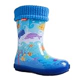  demar. Kinder Gummistiefel Gefüttert Hawai Lux Exclusive (28/29, Ocean)