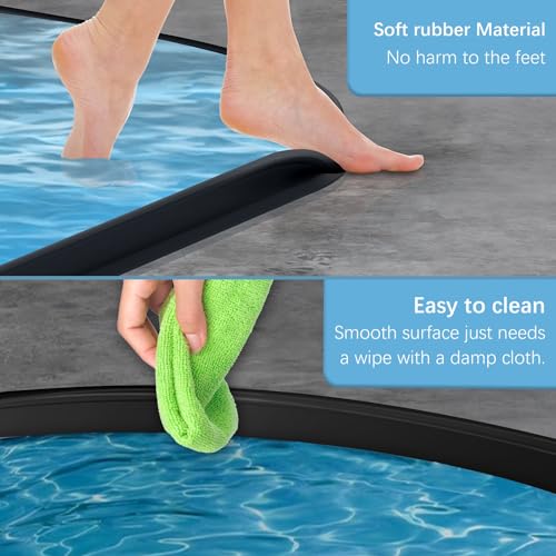 Miniatura 3 de Fentar Barrera De Suelo Para Habitación Húmeda, Protector De Salpicaduras Autoadhesivo De 2 M, Tira De Sellado Flexible Para Ducha