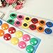 TIENO 60pcs Assorted Whiteboard Magnets Round Button Fridge Magnet Refrigerator Office Kitchen Decorative 6 Colors