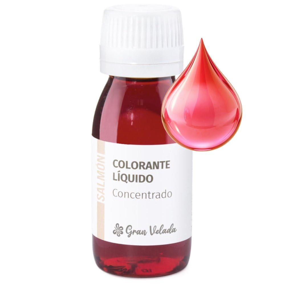 Colorante Concentrado Líquido Salmón Hidrosoluble para Cosmética | Pigmentos Orgánicos para Cremas, Geles, Perfumes | Envase Práctico y Listo para Usar