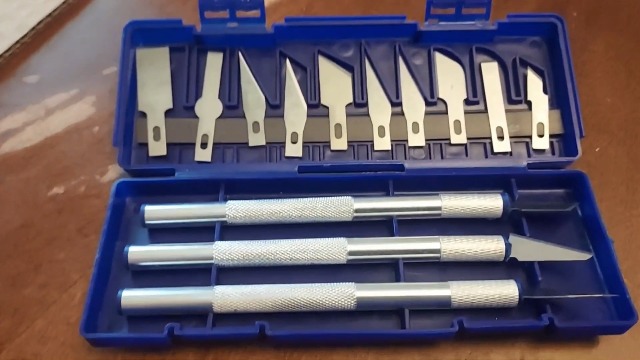3 Craft Knife Set, Exacto Hobby Knifes, 10 Replacement Blades, Precision Art Knife, Carving, Modeling, Craft, Jewelry