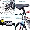 QNUT Electric Bike for Adults, 350W 26" Ebike for Teens 21 Speed 20Mph Up to 40Mile with Dual Disc Brake Commute E-Bike E-MTB for Men Women Electric Bicycles (Black-red) #5