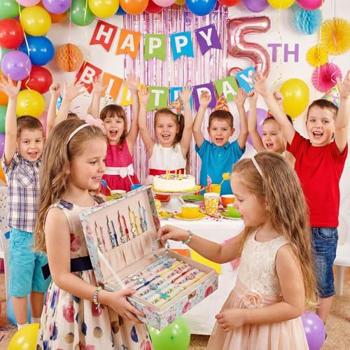 LovesTown 14 PCS Bracelets for Girls, Kids Bracelets Friendship Braided with Animal Woven, Dress Up Toddler Play Jewelry Girls Party Favors Kindergarten Graduation End of Year Student Gifts - Thumbnail 4