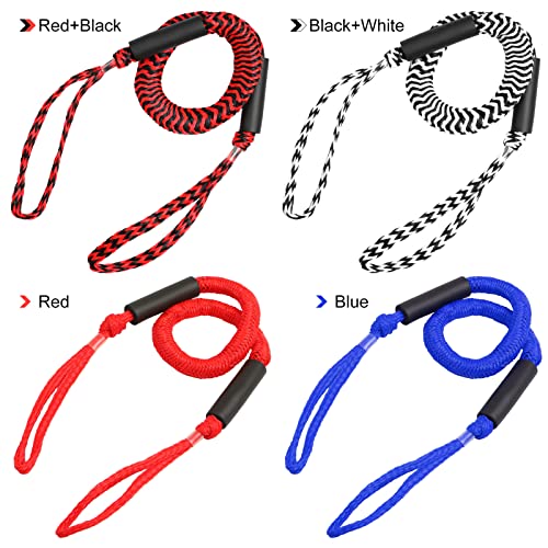 Bungee Boat Dock Line 5Ft Stretched Length Pp Docking Lines Mooring Rope Boat Accessories For Boat Kayak Canoe #TOP6