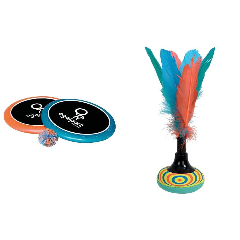 Schildkröt® Ogo Sport Set, 2 Ogo Softdiscs Ø29cm, 1 Ball & Neopren Peteca, Handfederball mit weicher Neopren-Schlagfläche