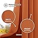Deconovo Decorative Grommet Plush Orange Thermal Insulated Blackout Curtains for Bedroom, 52 x 63