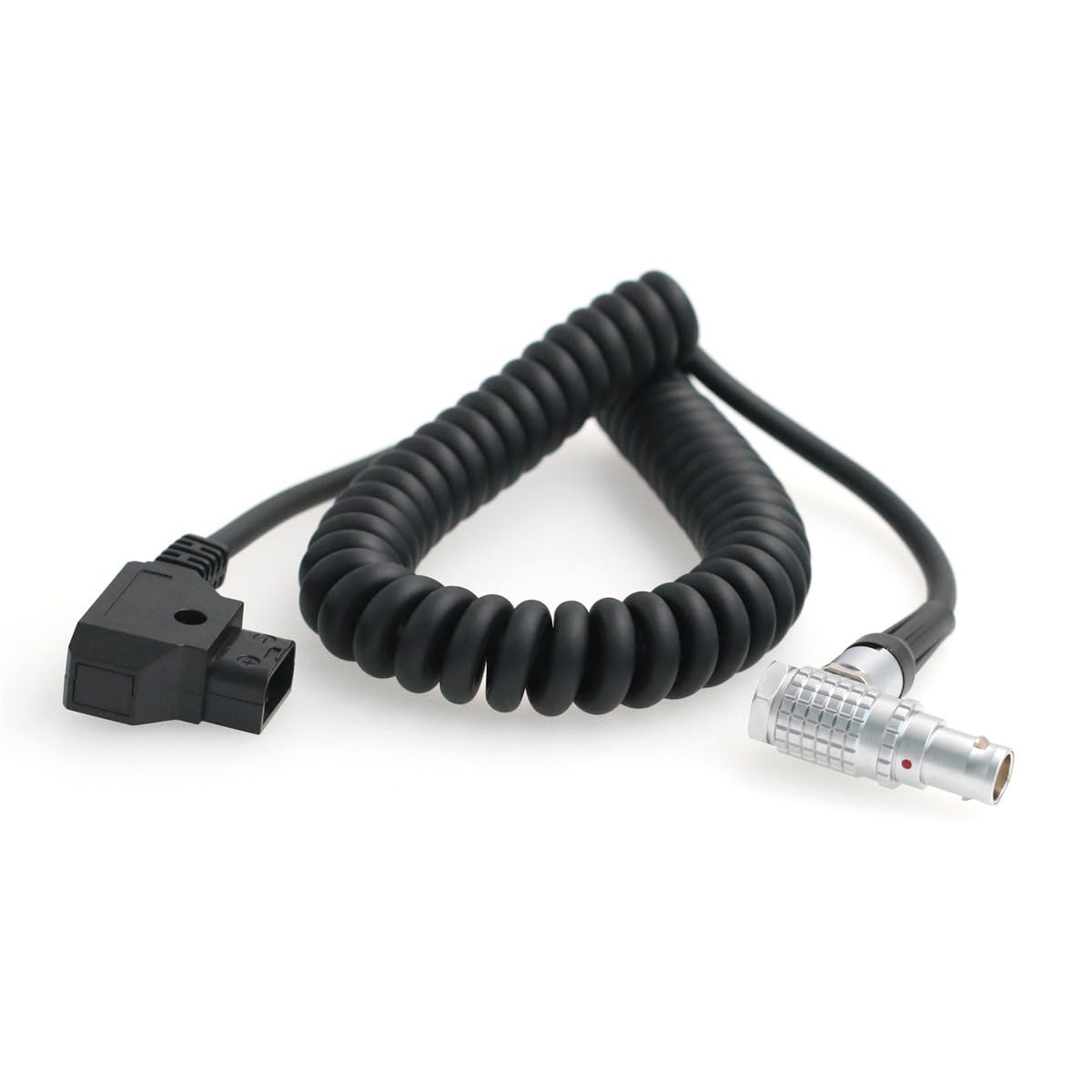 Coiled Power Cable for RED Komodo-X V-Raptor Scarlet Epic DSMC2, DJI Ronin 4D Camera D-tap Right Angle Female 6 Pin