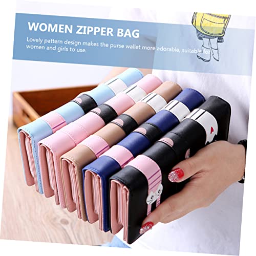 LIFKOME Cartoon Cat Zipper Wallet for Women Cute Purse Three Compartments Accessory for Students and Young Girls for Birthdays and Holidays2