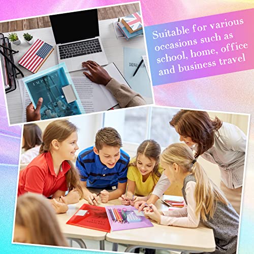 Zhehao 100 envelopes transparentes com fecho de botão de pressão A4 pasta de plástico envelope de pl