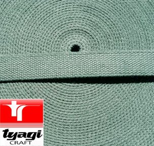 25mm Pure Cotton Tape Strong Thick Webbing Strap Tent Upholestry Bags Edging Craft Green 1MTR Tyagi Craft