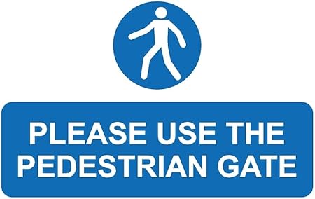 Please use the pedestrian gate safety sign - 3mm Aluminium sign (300mm ...