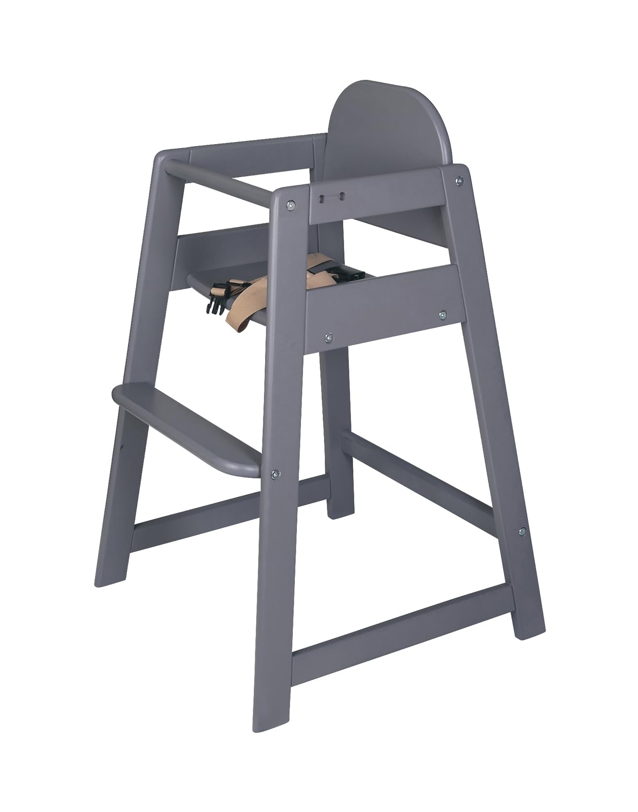 Safetots Simply Stackable Wooden High Chair, Grey, Highchair for Baby and Toddler, Stylish and Practical, Baby Highchair for Your Home or Space Saving High Chair for Restaurant