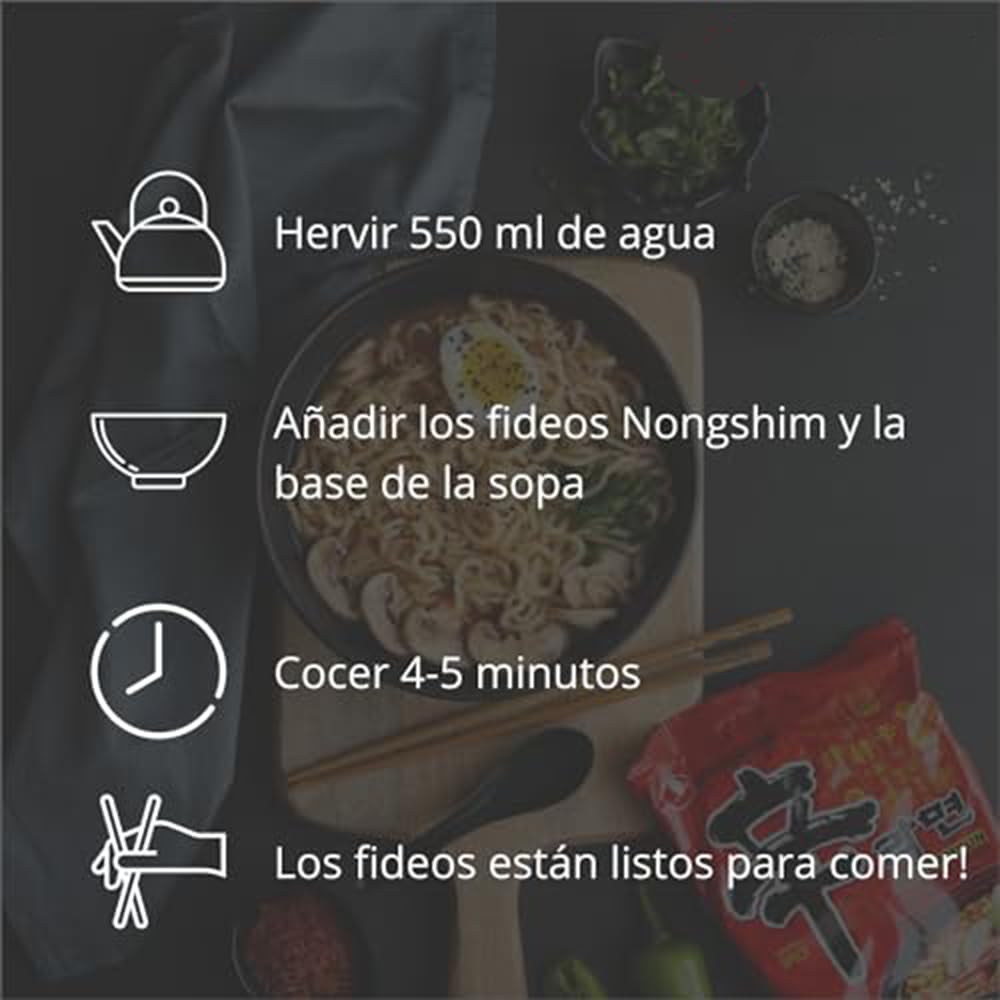 YIJIA | Pack 12 X 68g Ramen Coreano Cup Noodles | Shin Ramyun | Nong shim - 5