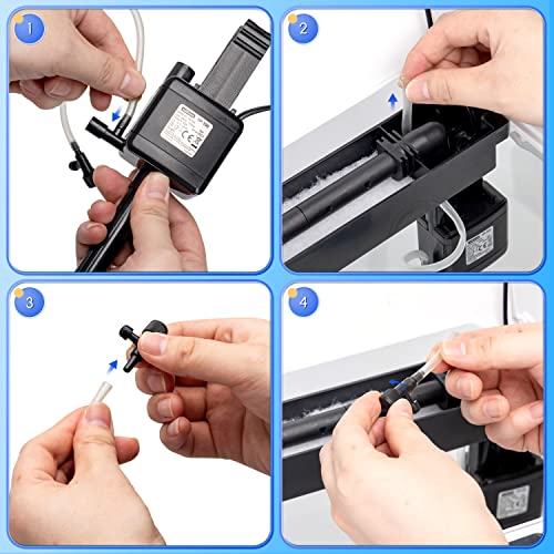 Nobleza - 30L Acuarios y Peceras Completas, Peceras de Cristal con Sistema de Filtrado e Iluminación LED, Acuarios de Iniciación, Blanco - imagen 7