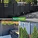 Mondaria Semi-Closed Privacy Fence Panels for Outside, 6ft(W) x 6ft(H) Wind Resistant Wood Plastic Composite Fencing Panels for Patio, Backyard, Garden and Pool (Brown, 2 Posts)