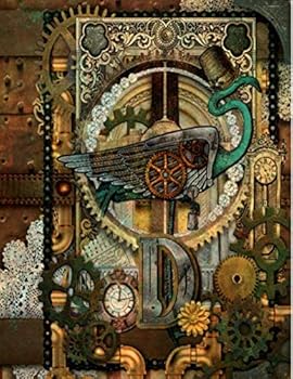 Paperback D: Steampunk Unique Flamingo Themed Journal, Diary, or Notebook with Monogrammed Initial "D" Cleverly Worked Into This Victorian Industrial Design Gears Pipes Clocks ,Watch Faces and More theme. Book