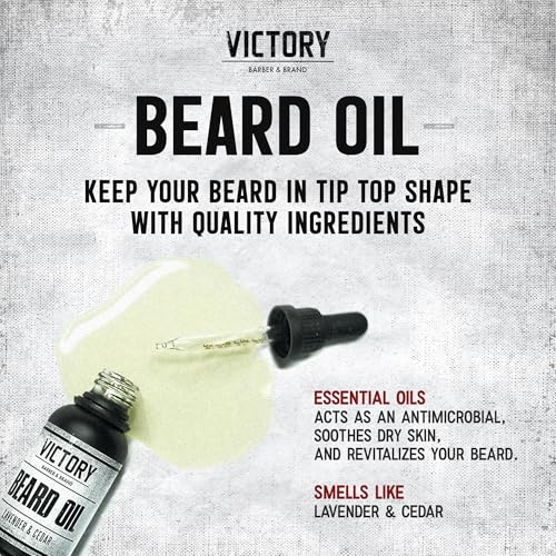 Victory Barber & Brand Beard Oil | End Beardruff with Moisturizing Conditioner for Men | Get Beard Envy | Lightly Scented with Cedar and Lavender | Made in the USA - Image 5