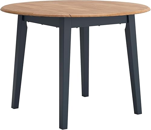 Miniatura 13 de Signature Design by Ashley Hammis - Mesa redonda de comedor con hojas abatibles, hasta 4 asientos, hojas abatibles con bisagras, madera, 36.38