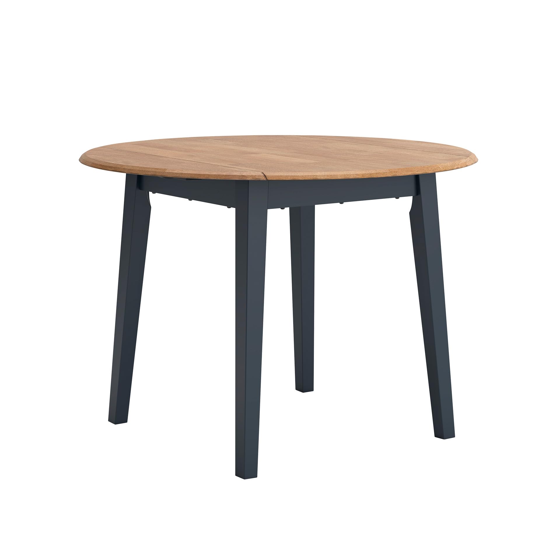 signature design by ashley gesthaven modern dining drop leaf table with 4 legs, light brown & blue