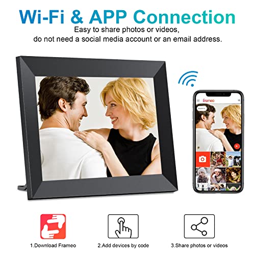 Frameo 10.1 Inch Wifi Digital Picture Frame With 1280 * 800P Ips Touch Screen Hd Disply,Built-In 16Gb Storage,Video Clips And Slide Show,Send Photos Instantly From Anywhere With Via Free App… #TOP5