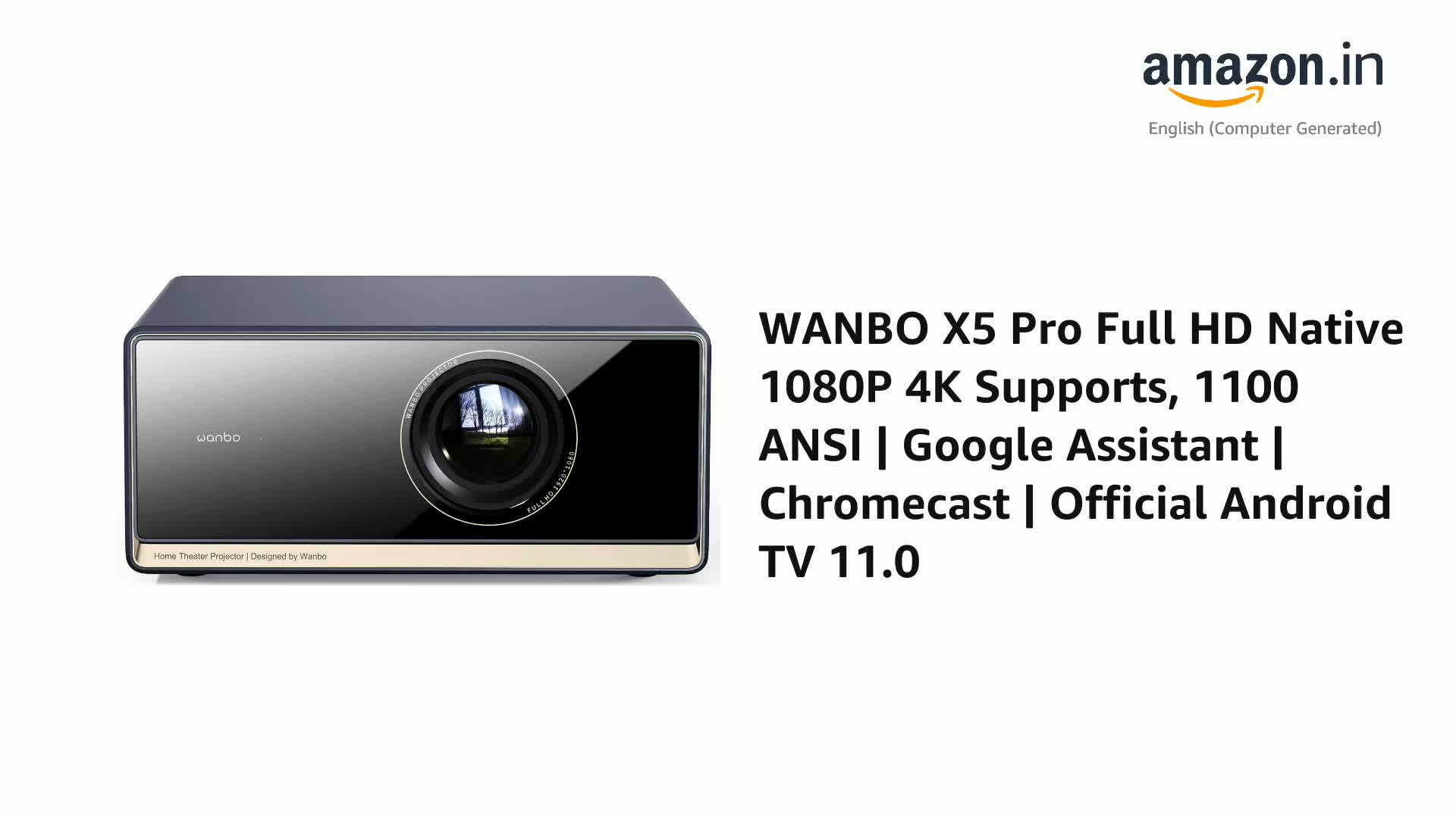WANBO X5 Pro Full HD Native 1080P Projector WANBO X5 Pro Full HD Native 1080P Projector