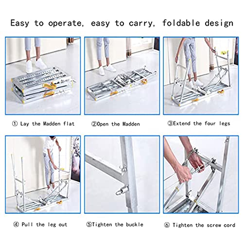 Échafaudage pliable portable plateforme de travail outils pour rénovation