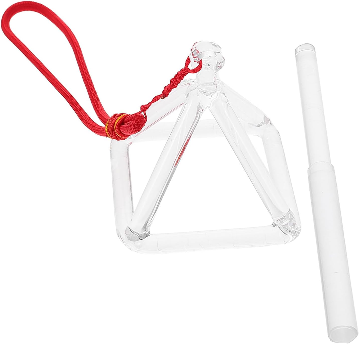 Quartz Pyramid Healing Ornament with Mallet Sound Therapy Tool for Meditation Yoga Relaxation Home Decoration Versatile Pyramid for Mindfulness and Wellness