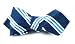 100% Woven Silk Navy Stripe Self-Tie Bow Tie