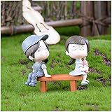 [SCÈNE ROMANTIQUE MINIATURE] Créez un charmant jardin miniature avec ces jolies figurines de couples et décorations de plantes vertes