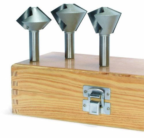 MLCS 8357 1/2-Inch Shank Multi-Sided Glue Joint Router Bit Set, 3-Piece