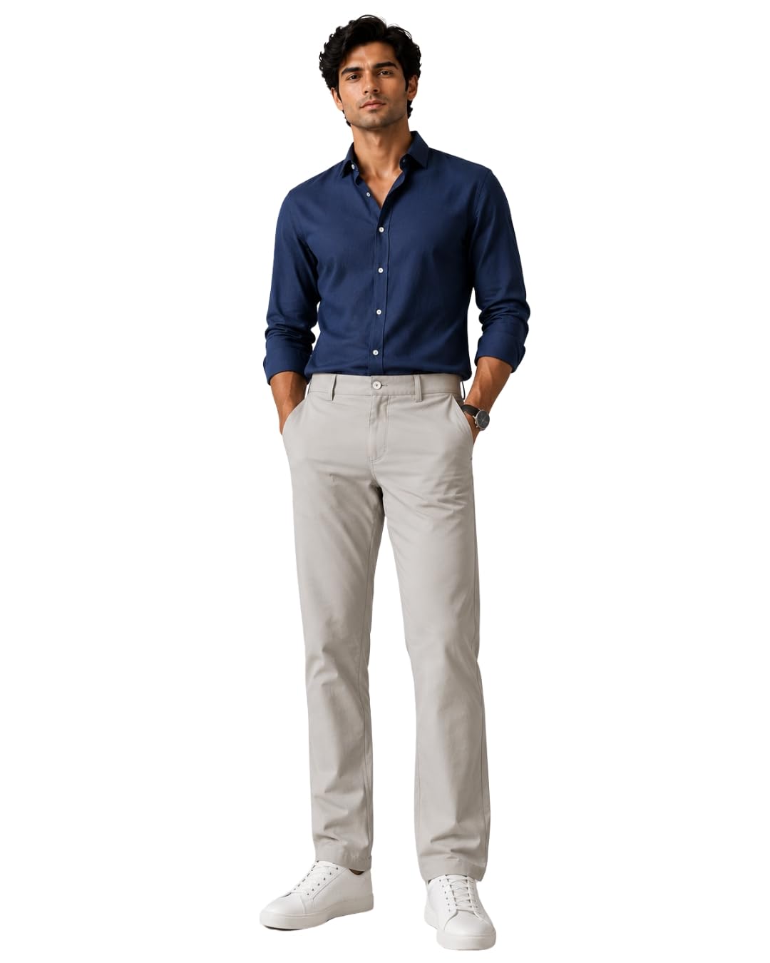 Men's Light Beige Comfort Fit Casual Trouser | Regular Fit Wear Pant |Casual Trousers-image-19