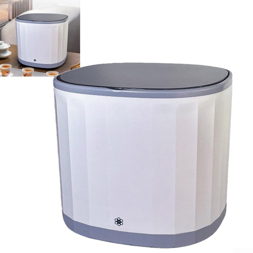 Eawfgtuw Lave-vaisselle portable rechargeable par USB avec porte-gobelet interne, rinçage à 360°, cycle de nettoyage turbo de 15 minutes, matériau ABS, 20 x 20 x 18 cm, blanc, pour bureau d'étude