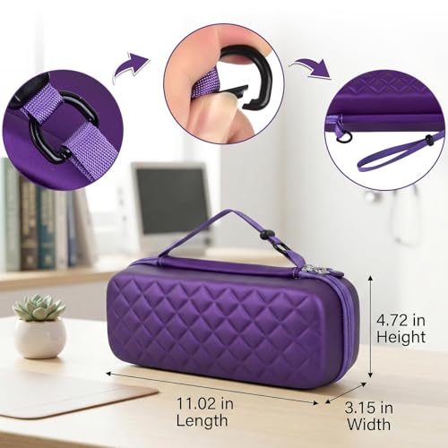 Image of Stethoscope Case Compatible with 3M Littmann Classic III /Lightweight II S.E /MDF Acoustica Deluxe Stethoscopes, Mesh Pocket for Blood Pressure Cuff& Other Doctor & Nurse Accessories-Purple(Case Only)