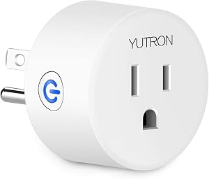 Smart Plug 2.4G WiFi YUTRON Smart Life Plugs WiFi Smart Outlets Wireless Sockets Works with Alexa, Echo Dot ,Google Home, Timer Switch, 10A, Long Reception Range, No Hub Required, White,1 Pack