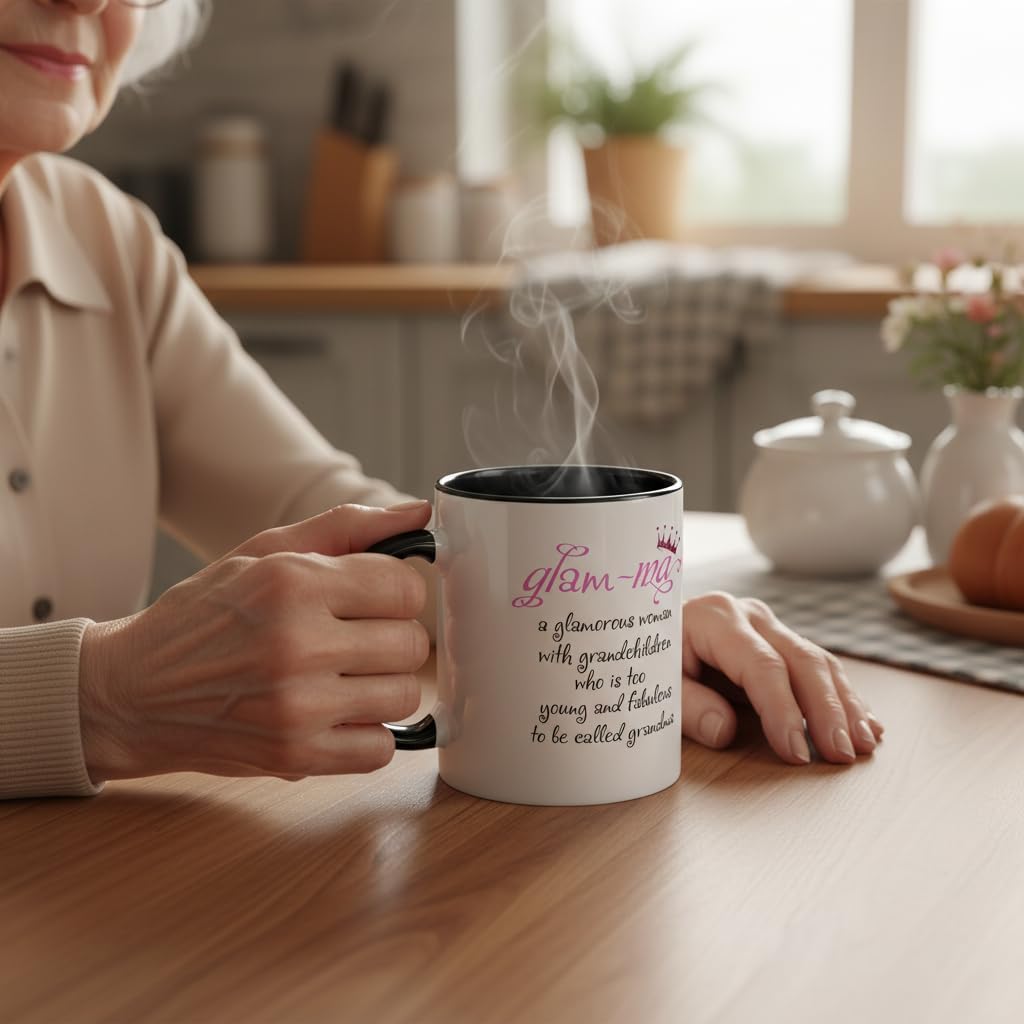 Glam-ma Definition Ceramic Coffee Mug Funny Birthday Gift for Grandma 11 oz image 4