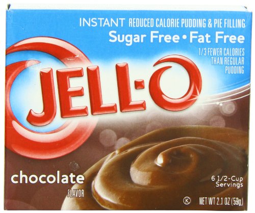 Jell-O Instant Chocolate Sugar-Free Fat Free Pudding & Pie Filling (2.1 oz Boxes, Pack of 24)