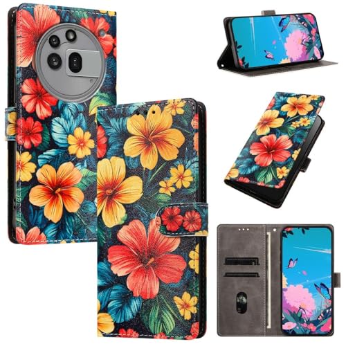 Protection Xiaomi 15T étui en cuir clapet magnétique anti-rayure motif fleur